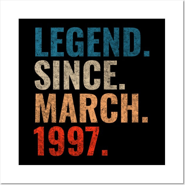 Legend since March 1997 Retro 1997 Wall Art by TeeLogic